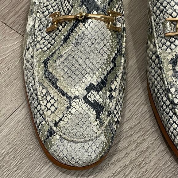 Sam Edelman Womens Snake Print Loafers 8.5M Comfort Shoes Luxury Designer - Picture 4 of 8